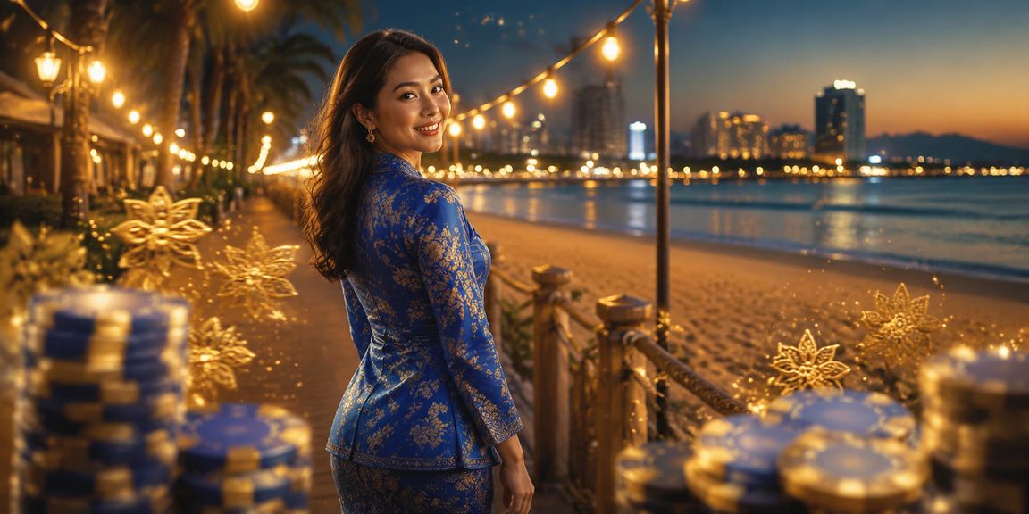 Pengguna wanita Malaysia berbaju kurung menyemak slot dan loteri di e39 Kuantan